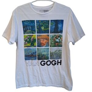 Pierce Archive‎ Van Gogh SS Tee Medium  Cotton Artsy Colorful EUC